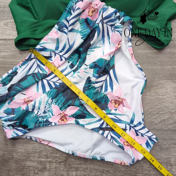 Tempt Me High Waist Molded Cup Bikini Swimsuit Size L - Picture 6 of 7